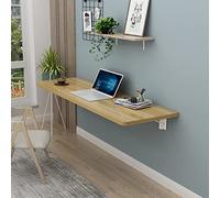 EYRMQWJPC Mesa Plegable Simple, Wall Mounted Folding Table- Small Spaces Office Bedroom Kitchen - Computer Desk - Dining Table(Walnut,100 * 60/39 * 24in)