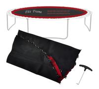 EYRMQWJPC Reemplazo de la Lona del trampolín, Alfombrilla de Repuesto for trampolín, Paquete de 2 con Herramienta de Resorte for múltiples tamaños, Costura de 8 Capas(Fits 10ft/305cm Frame 56 Rings)