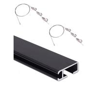 EYRMQWJPC Sistema de rieles para colgar cuadros, Kit for colgar Art con riel y 6 ganchos, varios cables multicolores(Wihte,3.3'/1m Cable)