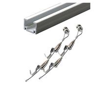 EYRMQWJPC Sistema de rieles para colgar cuadros, Sistema de rieles for colgar cuadros con ganchos y cables 1 a 3 m(3ft(91cm) rail,9.8'/3.0m Cord)