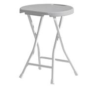 EYRMQWJPC Taburete Plegable Acolchado, Taburete de Bar Plegable plástico 18 Pulgadas con asa, Taburete Alto sin Respaldo for Adultos, encimera Cocina(Grey)
