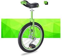 EYRMQWJPC Uniciclo para Entrenamiento del Equilibrio Monociclo for niños y Adultos con llanta de aleación, Verde, 16 a 20 Pulgadas(18 Inch Wheel)