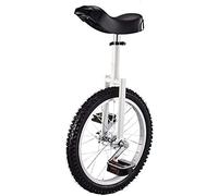 EYRMQWJPC Uniciclo para Entrenamiento del Equilibrio Monociclo for Principiantes, for Adultos y niños, Asiento Ajustable de 16/18 Pulgadas, Multicolor(White,18 Inch)