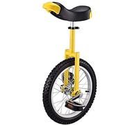 EYRMQWJPC Uniciclo para Entrenamiento del Equilibrio Monociclo for Principiantes, for Adultos y niños, Asiento Ajustable de 16/18 Pulgadas, Multicolor(Yellow,16 Inch)