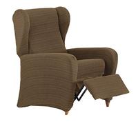 Eysa Aquiles funda de sillón relax elástica ajustable color marrón 4 piezas fabricado en España