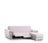 EYSA Bianco Funda de sofá Antideslizante Chaise Longue Relax, 200cm,(Medida de sentada), Derecha Vista Frontal Rosa
