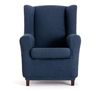 Eysa Funda de sillón orejero elástica Llion 1 Plaza Color 03,Azul
