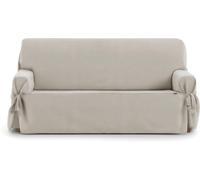 Eysa Funda de sofá 3 plazas con lazos topo 180 - 230 cm