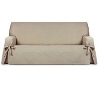 Eysa Funda de sofá hidrófugo 3 plazas con lazos beige 170-230 cm