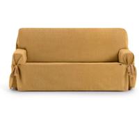 Eysa Funda de sofá tres plazas con lazos amarillo 180 - 230 cm