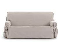 Eysa Funda de sofá tres plazas con lazos beige 180 - 230 cm