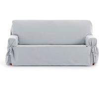 Eysa Funda de sofá tres plazas con lazos gris claro 180 - 230 cm