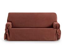 Eysa Funda de sofá tres plazas con lazos naranja 180 - 230 cm