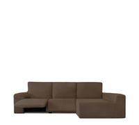 Eysa Funda para Chaise Longue de Brazo Largo Derecho JAZ Marrón 180 x 120 x 360 cm - Marca EAN: 8432210047445