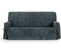 Eysa Funda sofá 3 plazas antimanchas con lazos gris oscuro 180 - 230cm