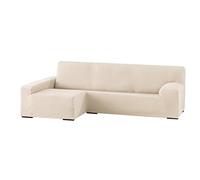 Eysa Funda Chaise Longue elástica, Textura, Crudo, 90 x 240-280 x 155 cm