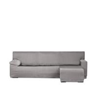 Eysa Luz Funda de sofá para Chaise Longue Mini con el Brazo Corto Lado Derecho Vista Frontal Color Gris