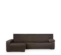 Eysa Luz Funda de sofá para Chaise Longue Mini con el Brazo Largo Lado Izquierdo Vista Frontal Color marrón