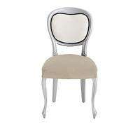 Eysa Ulises Funda de Silla sin Respaldo elástica, Pack de 2, Color Crudo