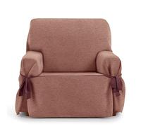 Eysa Valkiria Funda de sillón 1 Plaza con Lazos, para sillones de 80 cm-120 cm Respaldo orientativamente (Unos 55 cm - 60 cm de sentada del sillón), Caldera.