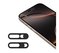 EYSOFT Funda frontal para cámara compatible con iPhone 16/16Plus/16Pro/16Pro Max, funda para cámara web que protege la privacidad y la seguridad, no afecta la identificación facial, paquete de 2,