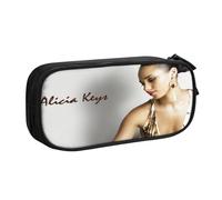 EYTFYZGL Alicia Keys - Estuche para profesionales ocupados, diseño elegante con 5 ranuras para bolígrafos y bolsillo oculto (logotipo personalizado), multicolor, Estilo europeo y americano, retro