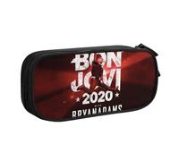 EYTFYZGL Jon Bon Jovi - Estuche para artistas y escritores, 5 ranuras para bolígrafos + 3 bolsillos de malla, tela Oxford fácil de limpiar, multicolor, Estilo europeo y americano, retro, moderno