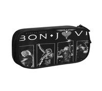 EYTFYZGL Jon Bon Jovi - Estuche para lápices con correa desmontable, de tela Oxford, con múltiples bolsillos para bolígrafos, herramientas, cosméticos, multicolor, Estilo europeo y americano, retro