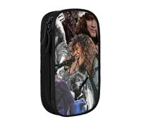 EYTFYZGL Jon Bon Jovi - Estuche para lápices, opción de diseño personalizado, tela Oxford resistente con 3 bolsillos y trabillas para bolígrafo (listo para regalo), multicolor, Estilo europeo y