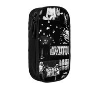 EYTFYZGL Led Zeppelin - Estuche para lápices para escritores y periodistas, 5 trabillas para bolígrafo + funda para bloc de notas (poliéster duradero), multicolor, Estilo europeo y americano, retro