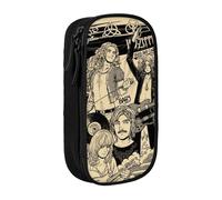 EYTFYZGL Led Zeppelin - Estuche para lápices para oficina y escuela, bolsa de tela Oxford con cremallera con 5 ranuras para bolígrafos y 3 bolsillos de malla (logotipo personalizado), multicolor