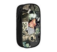 EYTFYZGL Led Zeppelin - Estuche plegable para lápices, organizador de viaje, tela Oxford lavable para bolígrafos, cables, accesorios pequeños, multicolor, Estilo europeo y americano, retro, moderno