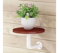 EYTVYUWPT Estante De Pared Redondo Moderno - Estantes De Pared De Hierro Que Ahorran Espacio For Plantas Y Decoración, 20x10cm, Organizador De Almacenamiento Multicolor(Teak White Shelf)