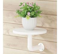 EYTVYUWPT Estante De Pared Redondo Moderno - Estantes De Pared De Hierro Que Ahorran Espacio For Plantas Y Decoración, 20x10cm, Organizador De Almacenamiento Multicolor(Whiteboard White Shelf)