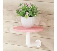EYTVYUWPT Estante De Pared Redondo Moderno - Estantes De Pared De Hierro Que Ahorran Espacio For Plantas Y Decoración, 20x10cm, Organizador De Almacenamiento Multicolor(Pinkboard White Shelf)