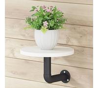 EYTVYUWPT Estante De Pared Redondo Moderno - Estantes De Pared De Hierro Que Ahorran Espacio For Plantas Y Decoración, 20x10cm, Organizador De Almacenamiento Multicolor(Whiteboard Black Shelf)
