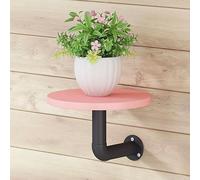 EYTVYUWPT Estante De Pared Redondo Moderno - Estantes De Pared De Hierro Que Ahorran Espacio For Plantas Y Decoración, 20x10cm, Organizador De Almacenamiento Multicolor(Pinkboard Black Shelf)