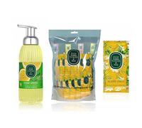 EYÜP SABRİ TUNCER Juego de Cuidado de Manos Çeşme Lemon - Jabón Espumoso con Aceite de Oliva 500 ml + Toallitas Refrescantes de Limón Clásico 150 Unidades - Set Turco de Higiene de Manos