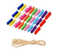 EYVRPAU 1 juego de adornos fotográficos, mini clips para fotos, clips con cordel, clips decorativos para collage, postales, decoraciones DIY