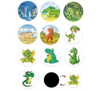 EYVRPAU 10 Uds Pegatinas Inodoro Entrenamiento Sensibles Temperatura, Cambio de Color, Dinosaurios, Motivan a Niños para un Aprendizaje Divertido y Exitoso