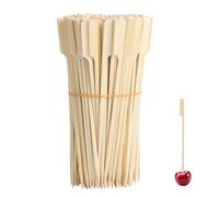 EYVRPAU 100 Unidades Pinchos de Bambú para Aperitivos Brochetas de Cóctel Palillos de Madera para Frutas Canapés Tapas y Pequeños Bocados (12cm)