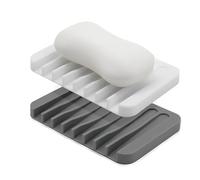 EYVRPAU 2 Unidades Jabonera de Silicona con Desagüe, Diseño Antideslizante, para Baño Ducha Cocina