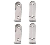 EYVRPAU 4-Pack Soporte para Tubo de Armario Ovalado de Metal, Soporte Barra Armario, para Montaje en Pared