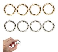 EYVRPAU 4 Piezas Mosquetones Redondos con Anilla O Clip de Resorte de Aleación de Zinc Accesorios DIY para Llaveros Manualidades Mochilas Monederos Bolsas (Oro y Plata)