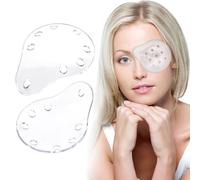 EYVRPAU Protección Ocular Transparente Paquete de 2, con 1 Rollos de Cinta Microporosa, Diseño Ventilado para un Ajuste Seguro, Proteger Sus Ojos, Máscara Ocular Engrosada, reutilizable(Transparente)