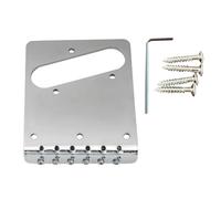 eyYvxmep 1 Juego de Puente de Guitarra de 6 Monturas, Puente de Guitarra Eléctrica Ajustable de 6 Monturas para Guitarra TL, Color Negro