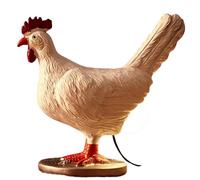eyYvxmep - Lámpara de huevo de gallina, lámpara de mesa 3D con forma de pollo, lámpara de huevo LED realista, luz nocturna de resina con USB (lámpara de huevo de gallina)