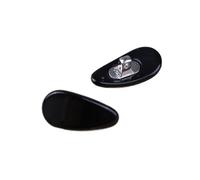 EYZJQSTUV Almohadillas nasales de silicona para gafas, Almohadillas nasales Jade for gafas, adhesivas, atornilladas, color negro, 1 par