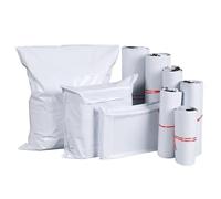 EYZJQSTUV Bolsas plástico Autoadhesivas envíos Postales, 50 Uds. Bolsas de Correo plástico con Sello Autoadhesivo Blanco, Sobres exprés Varios tamaños(50pcs 30x45cm)