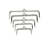 EYZJQSTUV Estructuras metálicas con cierre de beso, 20 piezas de metal plateado for marco monedero con cierre broche beso, varios tamaños 8,5 a 18 cm for bolsas bricolaje(Mix Size)